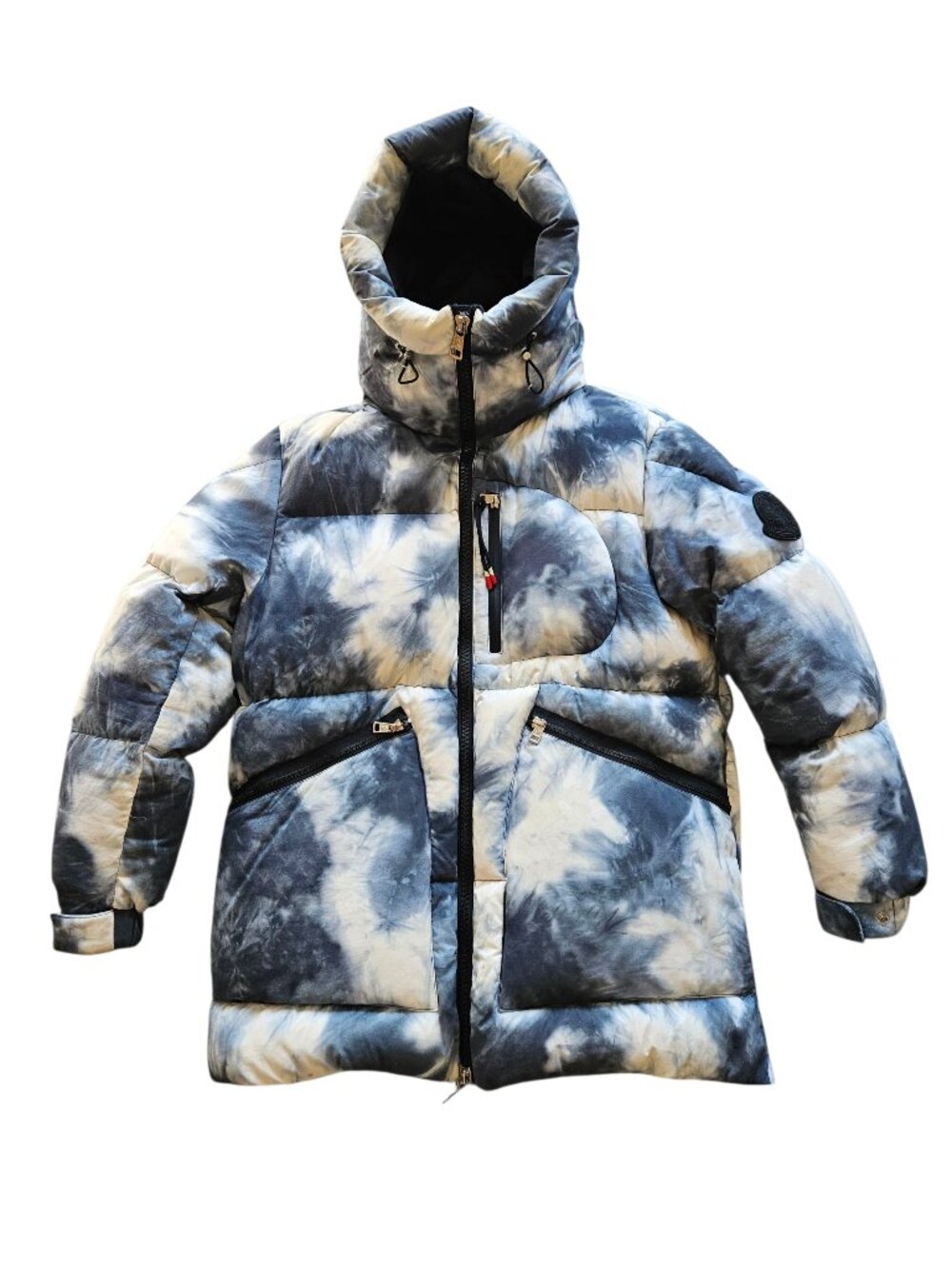 Moncler Genius 1952 Joele Tie Dye Hooded Down Puffer Coat Unisex XS Size 0